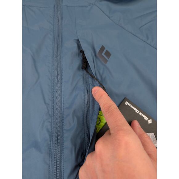 Black Diamond Men's Small Full Zip Alpine Start Hoody Jacket Creek Blue - Picture 3 of 11